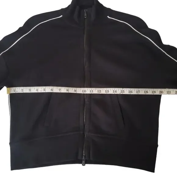 ATM Anthony Thomas Melillo Piped French Terry Track Jacket black S Quiet Luxury - Picture 11 of 13